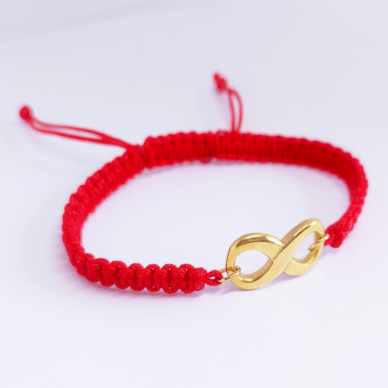 Pulsera-infinito-Louisiana-Dinelli-dorada-tejida