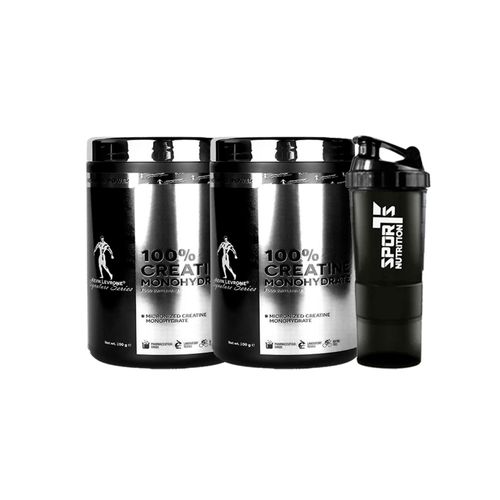 Pack 02 Creatina Monohidratada Kevin Levrone 300gr + SmartShaker