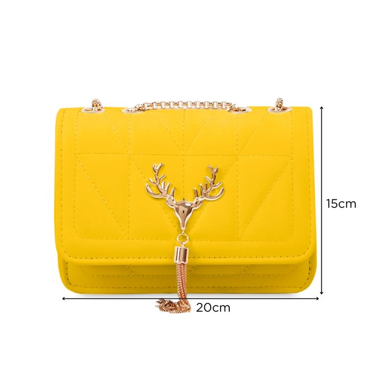 Cartera-Bolso-con-Cadena-Elegante-Amarillo-C99