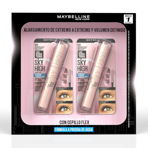 Duo Máscara De Pestañas Sky High Maybelline Waterproof 6Gr