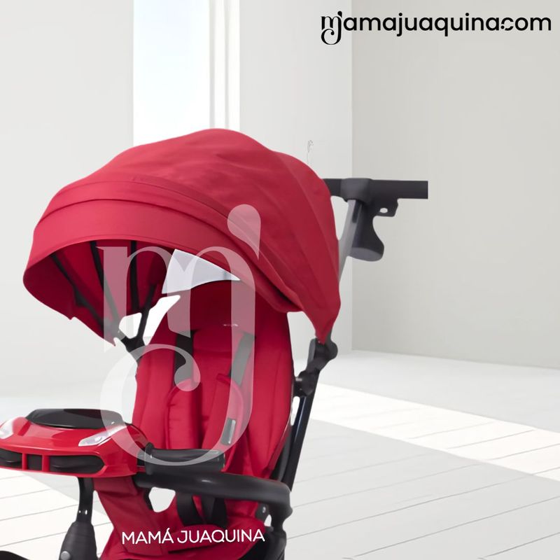 Triciclo-Guiador-3-En-1-Ebaby-«ARIA»-Red