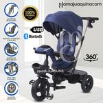 Triciclo-Guiador-3-En-1-Ebaby-«ZOE»-Blue