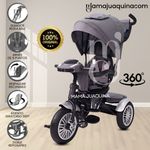 Triciclo-Guiador-3-En-1-Ebaby-«ZOE»-Gray