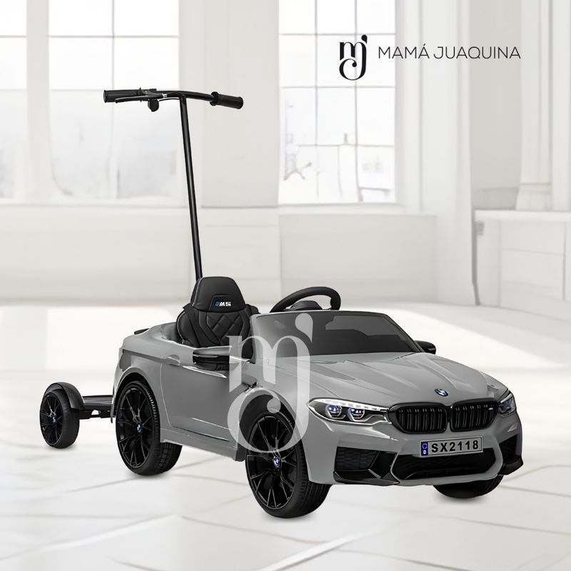 Carro-a-Bateria-para-Niño-y-Adulto-BMW-«SX2118»-Licensed-Gris