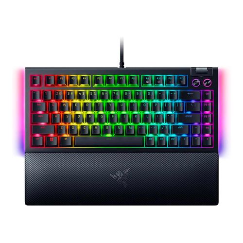 Teclado Gamer Razer Blackwidow V4 75% Mechanical Us Switch Orange Chroma Black