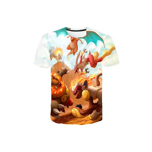 Pokemon Polo Tipo Fuego Edicion Talla M