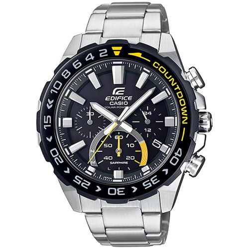 Reloj Casio Edifice Zafiro Solar EFS-S550DB-1AV Fecha Cronómetro Acero Inoxidable Dial Negro