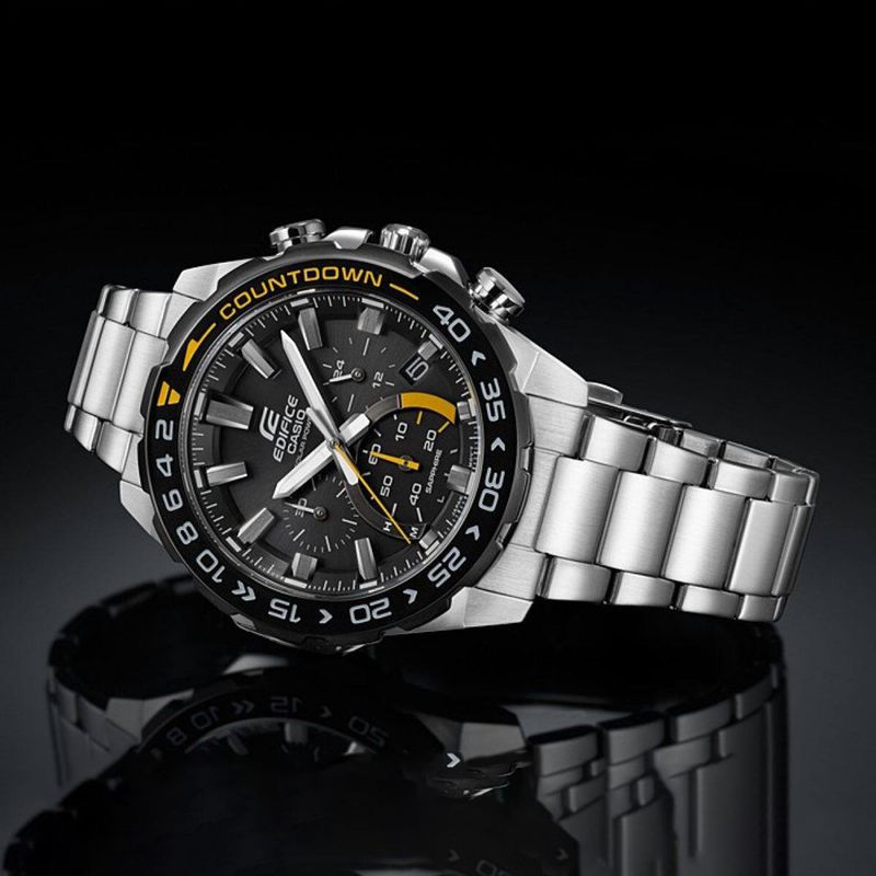 Reloj-Casio-Edifice-Zafiro-Solar-EFS-S550DB-1AV-Fecha-Cronometro-Acero-Inoxidable-Dial-Negro