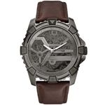 Reloj-Guess-Dynamic-U0274G1-Correa-De-Cuero-Marron-Gunmetal