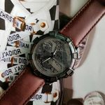 Reloj-Guess-Dynamic-U0274G1-Correa-De-Cuero-Marron-Gunmetal