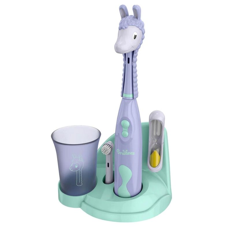 Set-Cepillo-de-Dientes-Electrico-para-niño-Brusheez---Luna-la-Llama