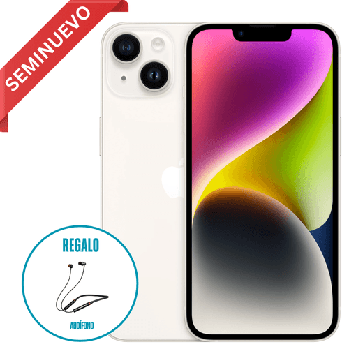 APPLE IPHONE 14 BLANCO - REACONDICIONADO 128 GB + REGALO