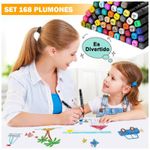 Set-de-168-Plumones-Doble-Punta-con-Estuche-Arte-Premium-Con-Base-y-Correa