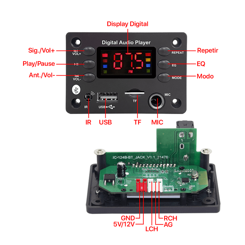 Panel-Rectangular-Audio-Digital-Bluetooth-Funcion-Fm-Usb-Mp3