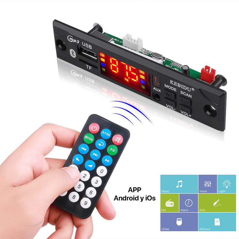 Panel-Rectangular-Lector-Audio-Bluetooh-Fm-Mp3-Auxiliar---APP