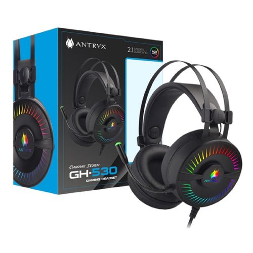 Auriculares, Audifono Gamers 2.1 Led GH-530 Antryx 3.5 mm + LED USB