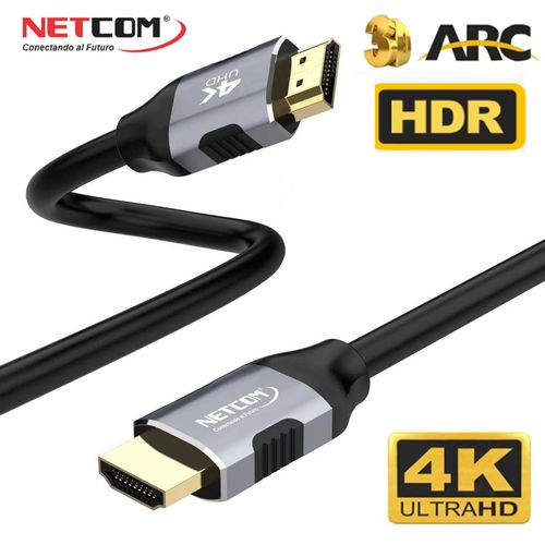 Cable HDMI 2.0 5 Metros NETCOM Ultra HD 3D 4K 60hz 2160P PVC