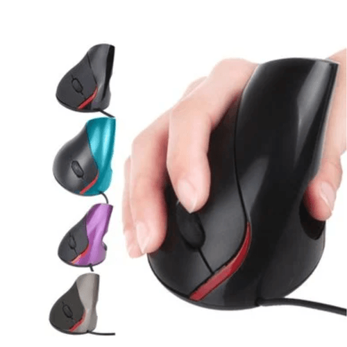 Mouse Vertical Optico Ergonómico Usb Evita Tunel Carpiano - NEGRO
