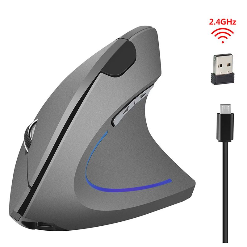 Mouse-Vertical-Inalambrico-Ergonomico-Usb-recargable-plata-24GHz