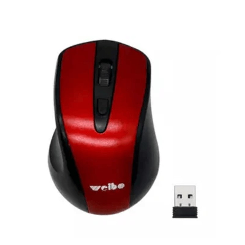 Mouse-Optico-Inalambrico-Usb-Weibo-24-Ghz-Wireless---NEGRO-CON-ROJO