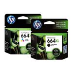 Kit-de-Tinta-HP-664XL-Negro--Tricolor-Original-