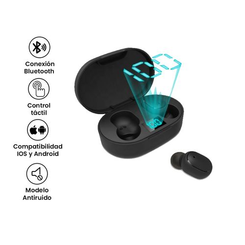 Audífonos Earbuds inalámbricos bluetooth A6S con PowerBank