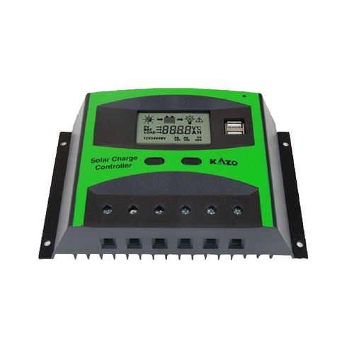 Regulador controlador de carga solar KAZO PWM 50A 12v/24v 2 USB LCD