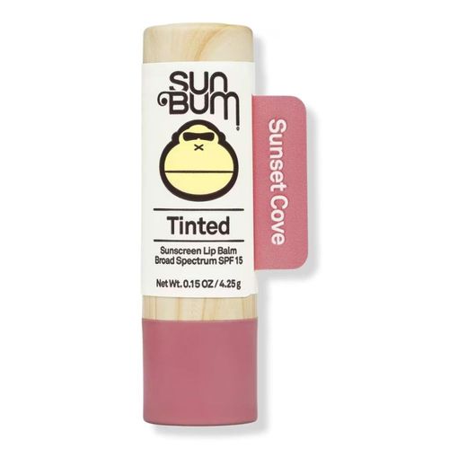 Balsamo Labial con color Sun Bum con proteccion solar SPF 15 - Sunset Cove