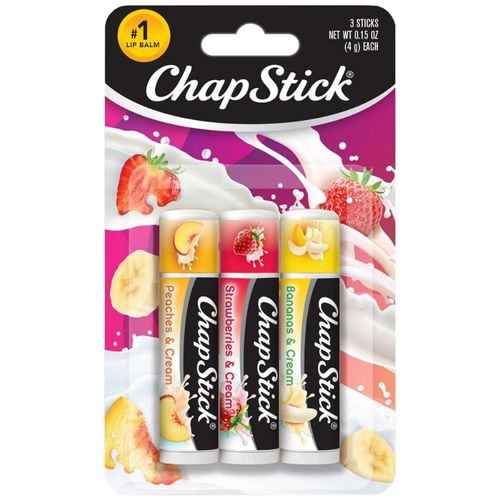 Bálsamo Labial ChapStick Fruit & Cream - Packx3