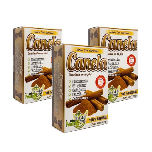 Jabón Con Glicerina De Canela 110Gr 3 Und