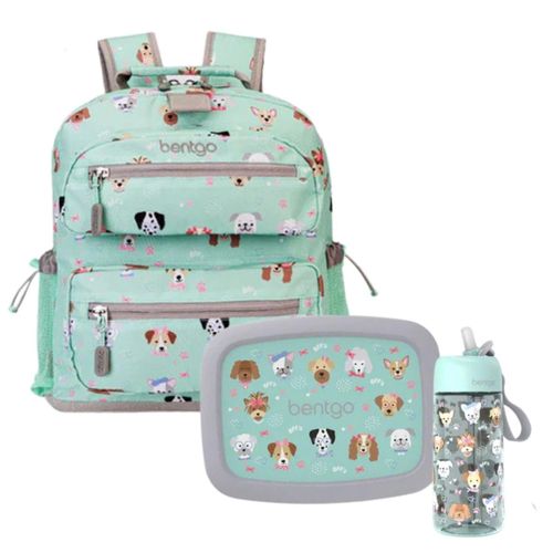 Set Bentgo Mochila Escolar, Lonchera y Tomatodo - Puppy Love