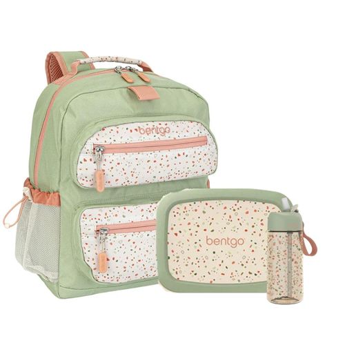 Set Bentgo Mochila Escolar, Lonchera y Tomatodo Whimsy & Wonder - Geo Speckle