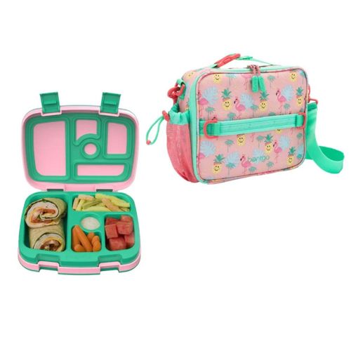 Set Lonchera y Porta Lonchera Bentgo Kids -Tropical