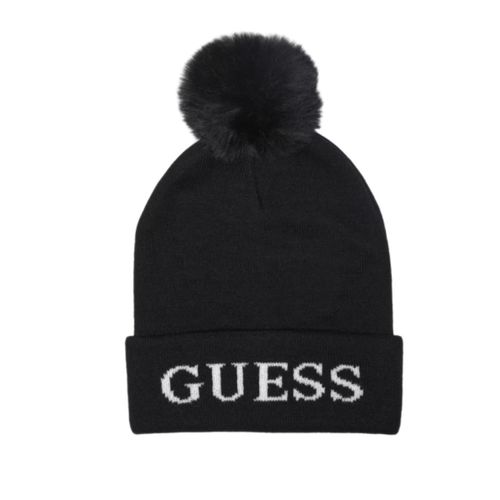 Gorro Guess Pom Pom Beanie - Negro