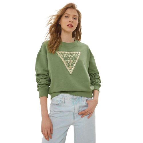 Polera Mujer Guess LS Crystal - Verde Caqui