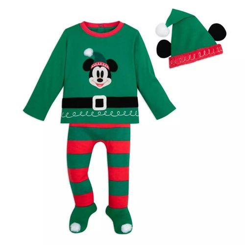 Conjunto navideño para bebe Disney Store Mickey Mouse - 3 piezas