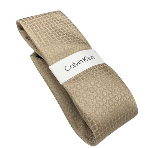Corbata Calvin Klein Grand Circle Neat - Beige