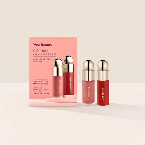 Set Mini Rare Beauty Rubor Worth y Lip Oil Beloved
