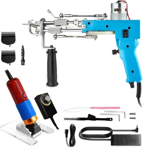 Set de Tufting: Pistola 2 en 1, Recortador y Accesorios