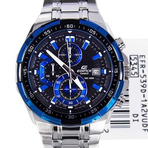 Reloj Casio Edifice Efr-539d-1a2 Silver and Blue Genuino