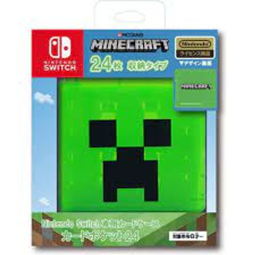 CASE PORTAJUEGOS DE NINTENDO SWITCH ESTUCHE 24 SLOTS - MINECRAFT