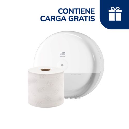 Dispensador Papel Higiénico Tork Smartone Blanco + Carga Gratis