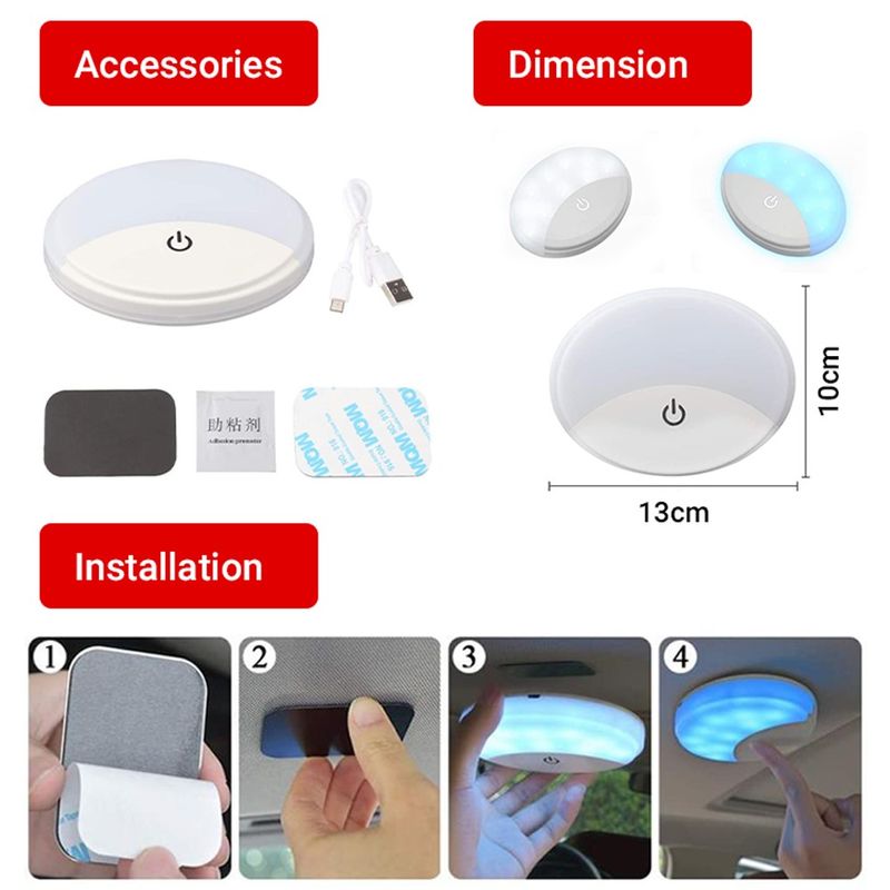 Luz-de-techo-interior-para-automovil-recargable-luz-blanca-y-azul