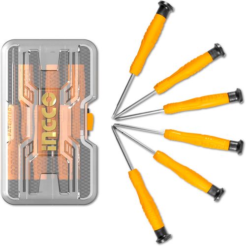 Set Destornilladores de Precisión 6Pzas INGCO HKSD0618
