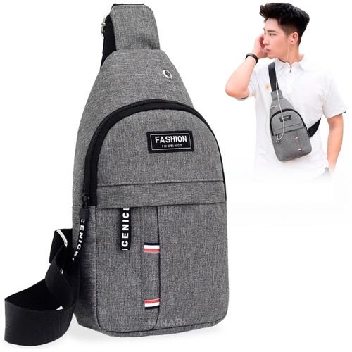 Mochila Morral Riñonera Bandolera para Hombre - Plomo 430M
