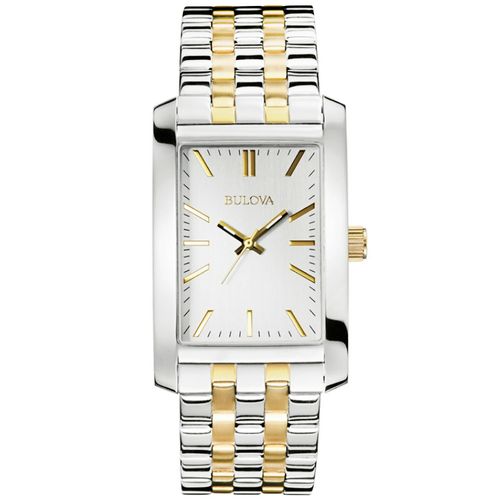 Reloj Bulova 98A137 Análogo para Hombre De Vestir Dial Plateado