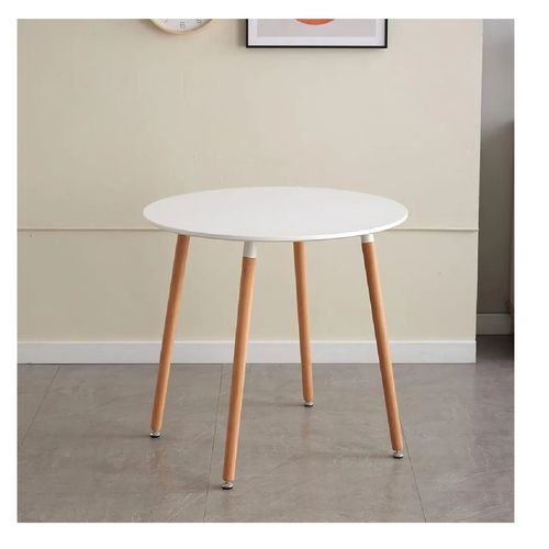 Mesa Práctica de Comedor Alanis Circular color Blanco TU MESITA