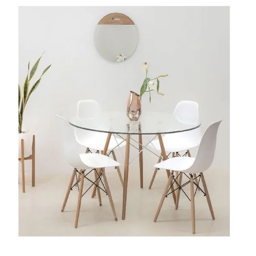 Mesa de Comedor Vintage Saori 1 mt  Vidrio TU MESITA