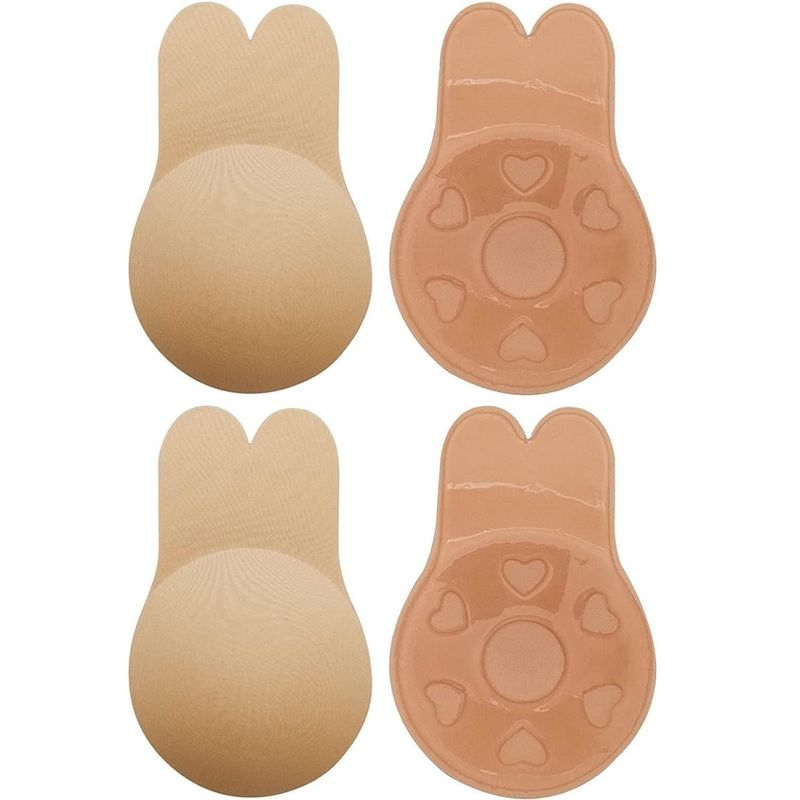 Brasier-Invisible-push-Up-orejas-de-conejo-adhesivo-para-damas---Beige---L-XL