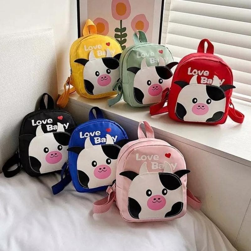 Mochila-para-Niños-Lonchera-Escolar-Vaquita-Negro-MV1